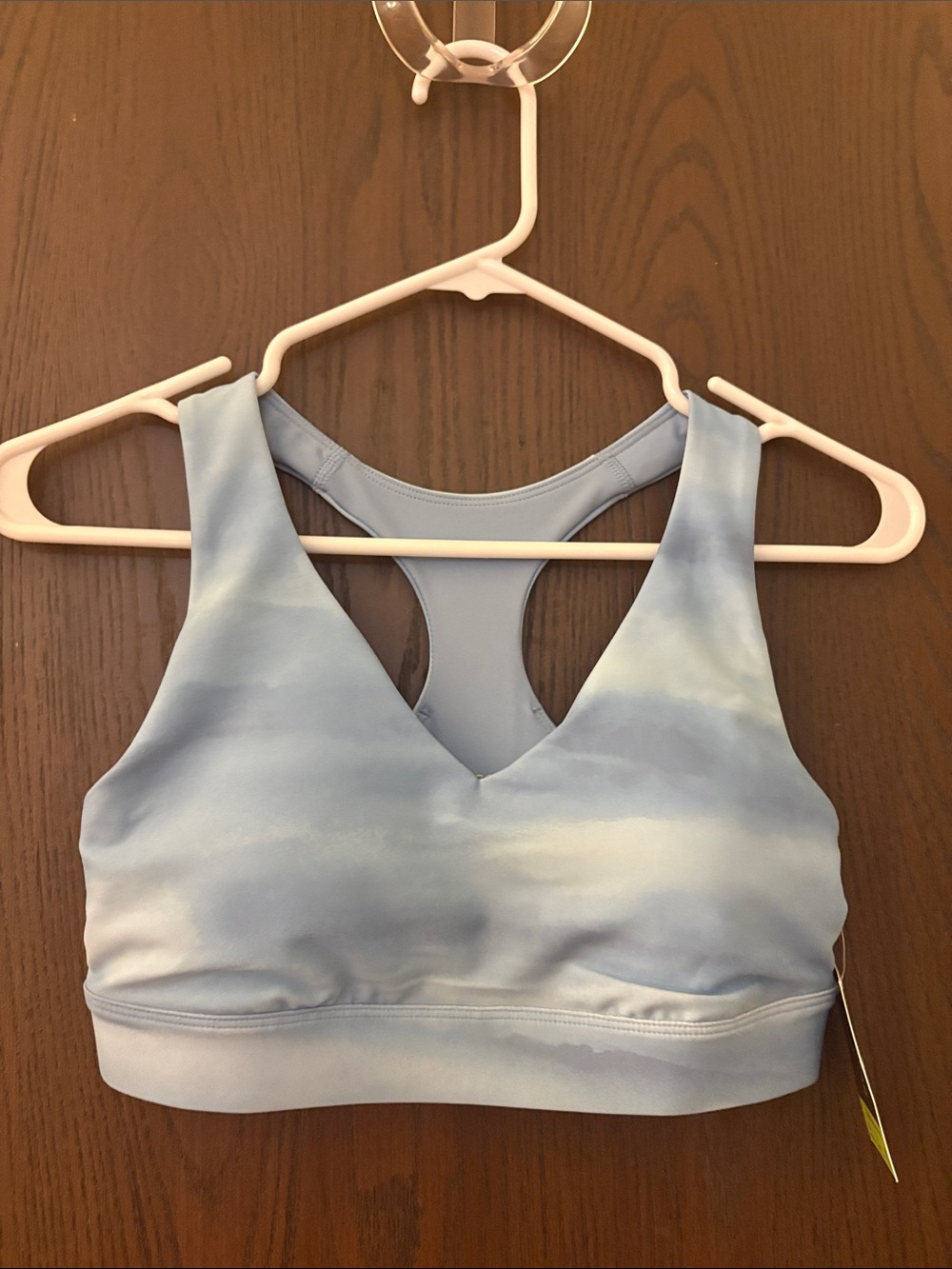 NWT Tek Gear Light Blue Tie-Dye Ultrastrech Padded Sports Bra